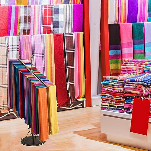 Mehrzweck-Seidenschal, zweireihiger Ausstellungsständer, großer Hijab-Ständer, bodenstehender Hosen-Aufbewahrungsorganisator (150 x 50 x 73 cm)