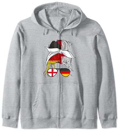 Demi drapeau anglais moitié allemand fille Allemagne Angleterre drapeau femme Sweat à Capuche