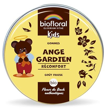 BIOFLORAL KIDS - Ange Gardien - BIO - Réconfort - Fleurs de Bach Authentiques - Sans Alcool - 45g