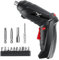 JENABOM 14 in 1 Electric Screwdriver Cordless Rechargeable Small Power Drill Set 3.6V Li-ion 3.5Nm Max Torque Electric Rotatable with Case LED Light Screwdriver for Home Office DIY Tools (Black)