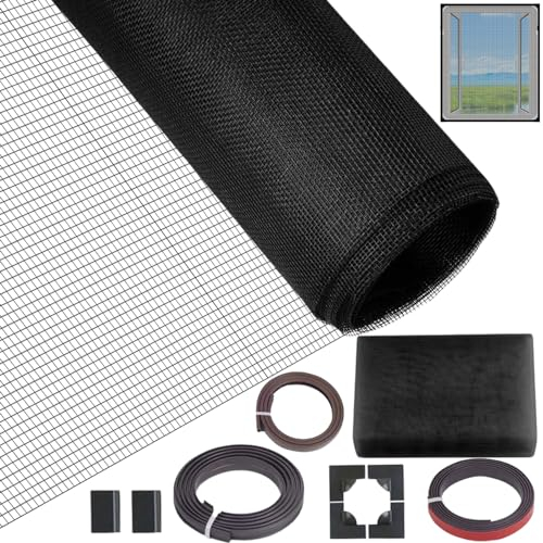 Zanzariera magnetica per finestra da tetto, per schermi magnetici a scomparsa, zanzariera ritagliabile come merce al metro, protezione invisibile da zanzare e insetti, 100 x 120 cm