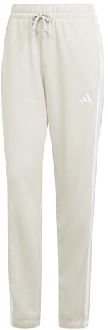adidas Damen Essentials 3-Stripes French Terry Cuffed Pants, Wonder Alumina/White, S
