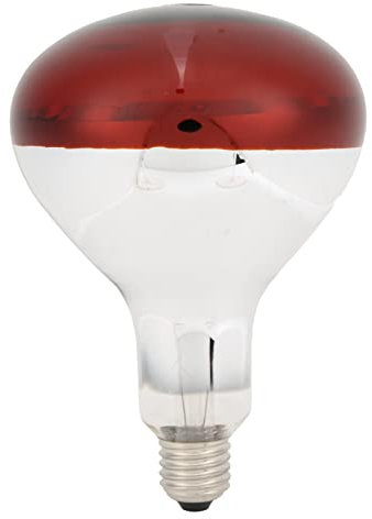 LIZEALUCKY Lampada riscaldante per pulcini Lampadina in vetro rossa Lampada riscaldante per pulcini Luce a infrarossi per allevatrice Lampada termica rossa Lampadina rossa per pulcini
