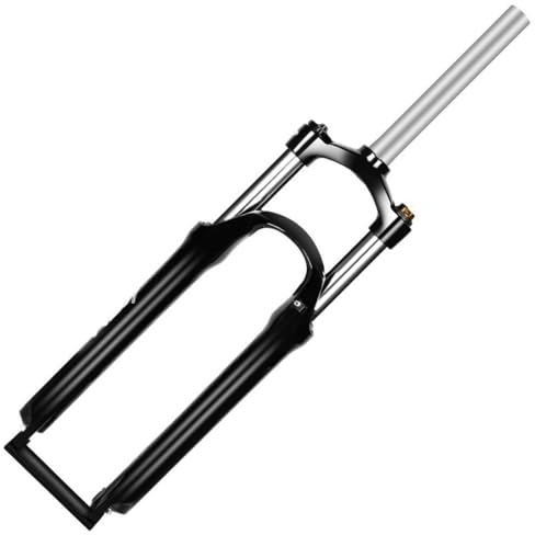 MAYANGYANG Forcella MTB Forcella Anteriore 26/27,5/29 Pollici Blocco Sospensione Corsa Ammortizzatore 50/65/80 / 100mm Spalla Filo Molla Bicicletta Forcella a Disco Forcelle Rigide MTB(26 inch Black)