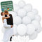 Hochzeitsheld® Luftballons Hochzeit Weiß 100 Stück - Made in EU Aus Biologisch Abbaubarem Kautschuklatex - Helium Ballons für Hochzeiten