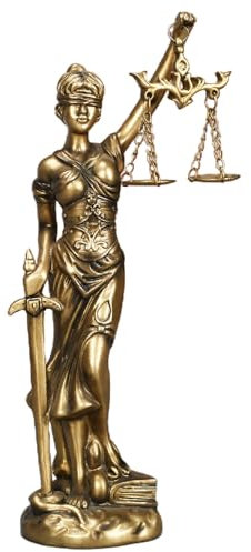 KalyZ@rts Justiz-Statue, griechische/römische Göttin der Gerechtigkeit, Kunstharzfigur für Zuhause, Anwaltsamt, Dekoration für Schreibtisch, Bücherregal, Wohnzimmer für Anwälte, Freunde, die