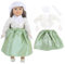 XPEX 5-teiliges Set Retro-Prinzessin der Republik China Puppenkleidung 35-43 cm für New Born Baby Puppen, puppenkleidung 43 cm,Puppentrage puppenzubehör,süßes Kleid Geeignet für 18-Zoll-Puppen