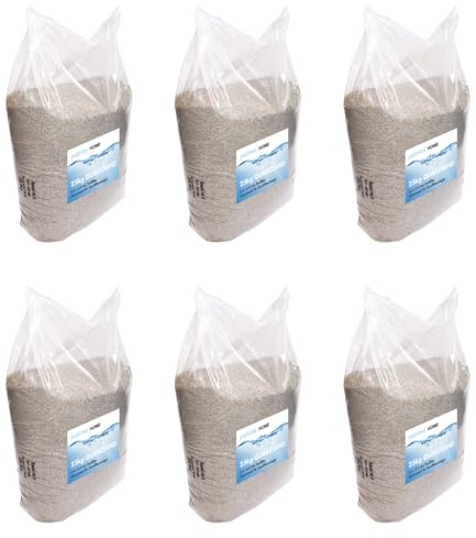 mituso pajoma® Quarzsand 6X 25 kg für Poolfilter & Sandfilteranlage | 0,4-0,8 mm Körnung, hochrein | Aquarien- und Bausand | gerundete Kanten, vielseitig einsetzbar