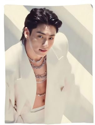 Foursssve Jungkook Decke, ultraweich, warm, leicht, 101,6 x 76,2 cm