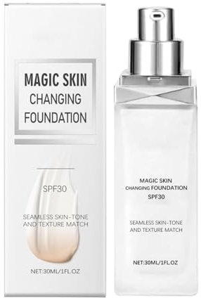 Vima-Changing Foundation, 2er-Pack Magic Skin Changing Foundation Farbwechselnde Foundation Langanhaltende Flüssige Foundation Für Die Haut Warme Gesichtsgrundierung, Gesichtsgrundierung Mit Voller