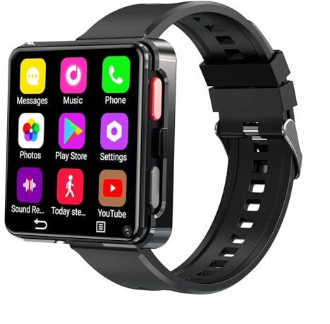 Large - Screen Android 11 Smart Watch with Dual Camera, 4G Calling & GPS, Detachable Design, HD Screen for Adults & Kids, SIM Card Support Smartwatch