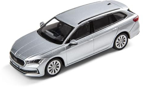 Skoda 3P0099300M7P Modellauto Superb Combi Miniatur Modell, Maßstab 1:43, Silber