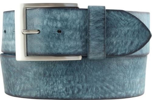 BELTINGER Gürtel aus weichem Vollrindleder Used-Look 5 cm | Jeans-Gürtel für Herren Damen 50mm | Ledergürtel Vintage-Look | Marine 115cm