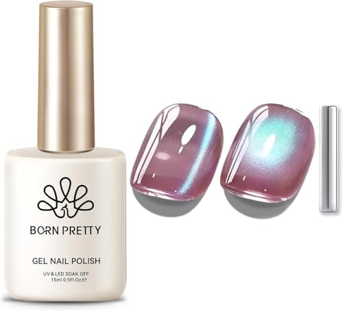 Born Pretty Cat Magnetic Eye Gel Jelly Glitter UV Nagellack Transluzentes Lila Silber Gel Nagellack Maniküre und Nagelkunst DIY zu Hause
