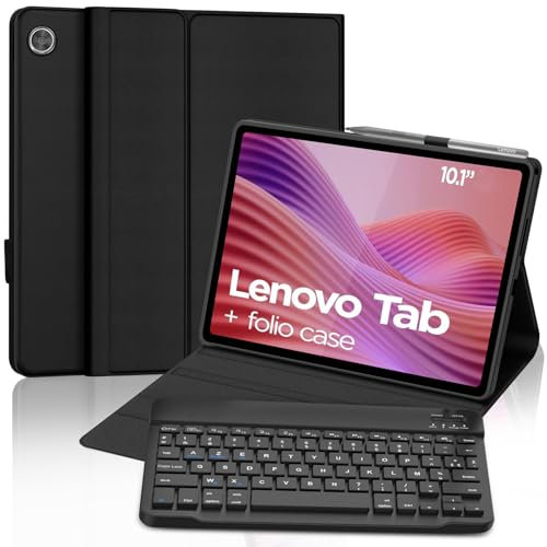 FOGARI Clavier pour Lenovo Tab 2025 10.1''(TB-311FU/TB-311XU) - AZERTY Français Bluetooth Clavier pour Lenovo Tab 10.1 Pouce, Noir