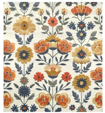 Vintage Flowers Retro Decorative dish washer cover reusable fridge wraps magnetic panel magnetic cover holiday decor 23x26in