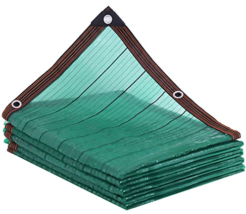 Voile d'ombrage avec œillets pour terrasse - Vert - 2 x 2 m - 80 % - Pour potager/serre/pergola