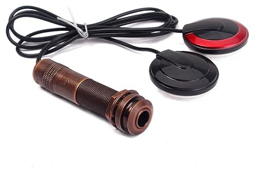 Warmhm Piezo Microphone Mandolin Pickup with Endpin Jack Twin Transducer System for Guitar Banjo Violin Ukulele Cello Material Noise Resistant