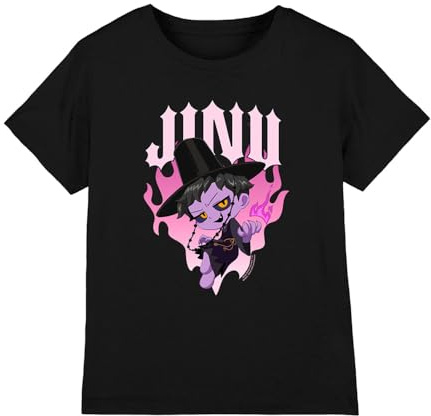 Kpop Demon Hunters Unisex Kid's Jinu Demon Heart Flames T Shirt