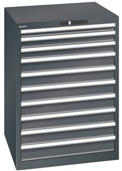 kaiserkraft | ESD-Schubladenschrank | BxTxH 717 x 725 x 1000 mm | 10 Schubladen | Traglast 75 kg | anthrazitgrau