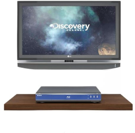 Royal Handicrafts DecorNation Eryx Set Top Box TV/DVD Player Shelf (30In) Rich Walnut