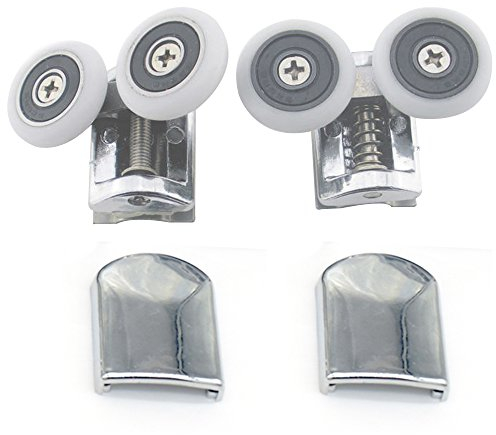 YuanQian Duschtürrollen 26 mm Duschtürrollen 4 Stück (2 oben + 2 unten)