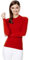 Vincenzo Boretti Maglione-Pullover Elegante Donna, Disegno Classico con Collo-Alto a Costine, Manica-Lunga, Taglio Normale, Caldo - Ideal per Inverno, Autunno, Mezza Stagione Rosso XL