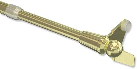Interdeco Klemmstange Messing-farbig/ausdrehbare Gardinenstangen ohne Bohren 10/8 mm Ø Avanti, 80-100 cm