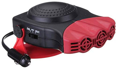 2 en 1 Ventilateur de Chauffage portatif, Mini radiateur soufflant pour Chauffeur de Voiture Automatique 12V 150W avec poignée pivotante GL