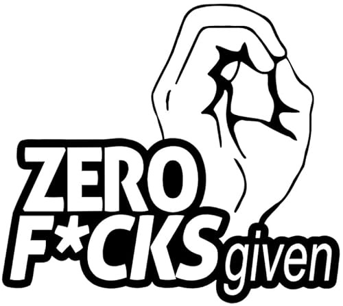 Decus Shop Zero F*CKS Given L 0015 (schwarz) // Sticker OEM JDM Style Aufkleber