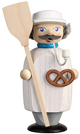 Seiffener Volkskunst | Räuchermann Erzgebirge | Kleine Gesellen 14 cm | Räuchermännchen | Original Erzgebirgische Volkskunst | 12258 | Bäcker