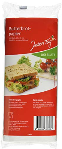 Jeden Tag Butterbrotpapier-Zuschnitte, 100 Stück (1er Pack)