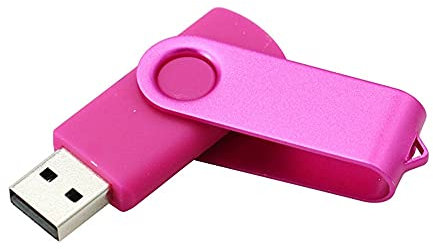 8GB Pink Rotate 3.0 USB Flash Drive Pen - Pink