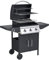 Barbecue a Gas con Pietra Lavica BBQ a Gas 3 Fuochi + Fornello Laterale Struttura in Acciaio con Termometro Incorporato Pratiko Life