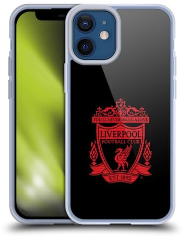 Head Case Designs Offizielle Liverpool Football Club Schwarz 1 Crest 2 Gelhülle [Militärischer Schutzgrad] Kompatibel Mit Apple iPhone 12 Mini Und Kompatibel Mit MagSafe