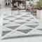 Carpetsale24 Teppich Wohnzimmer Hoch-Tief Effekt 3D Geometrisch Design Creme und Grau 160 x 230 cm - Hochflor Teppich Rauten-Boho Teppich Weich und Pflegeleicht - Elegante Teppiche für Küche Esszimmer