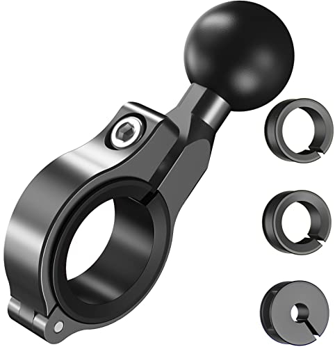 Jitehsha Adattatore per Base a Sfera da 2,5 cm, in Alluminio Massiccio, Adatto a Manubri di Diametro 2,2 cm/2,5 cm/3,2 cm o pali Dello Specchietto Retrovisore, Compatibile con Supporti RAM/iMESTOU