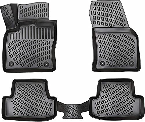 Design 3D Gummimatten Set für Chevrolet TRAX ab 2013 | Fußmatten mit extra hohem 5cm Rand