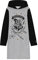 Harry Potter Hoodie Kleid, Oversized Hoodie Mädchen Lang, Sweatkleid Mädchen für Kinder und Teenager, Hogwarts Pullover Kleid (Grau/Schwarz, 9-10 Jahre)