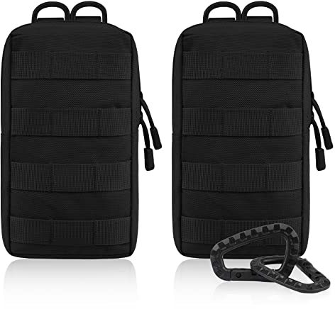 G4Free 2er Molle Tasche Klein & Taktische Hüfttaschen & Taktische Tasche & Molle Zubehör & Militär EDC Tasche für Camping Wandern Jagd
