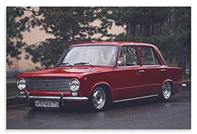 Auto-Poster Vaz Lada 2101, dekoratives Gemälde, Leinwand, Wandkunst, Wohnzimmer, Poster, Schlafzimmer, Gemälde, 30 x 45 cm