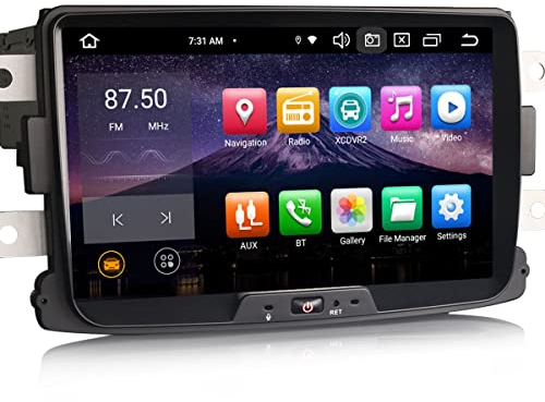 Erisin 8 Zoll 8-Kern 4GB+64GB Android 11 Autoradio mit GPS Navi für Renault Dacia Duster Logan Dokker Lodgy Bluetooth A2DP CarPlay Android Auto WiFi DAB+ OBD2 RDS USB TPMS Navigation 2 din Radio