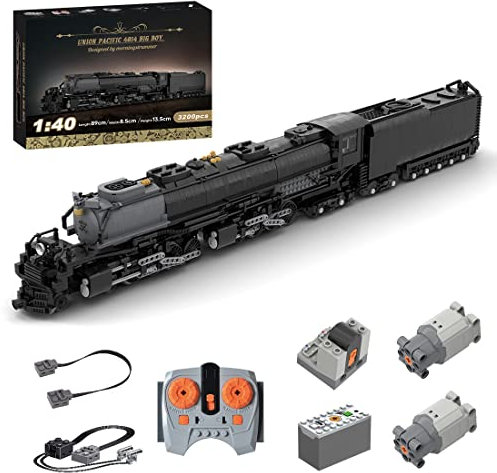 AMOC Technik Dynamisch 1/40 Union Pacific 4014 Big Boy-Zug, MOC-89126, Angepasst Autorisierter Zug Bausteine mit Benutzerdefinierter Box Und Aufklebern (3200 Teile+)
