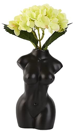 MIAOLLUN Weibliche Körper Vase, Einzigartige Auskleidung Look Feminine Kurve Vasen, Chic Boho Chic Feminist Dekor Moderne Keramikvase Dekor Für Home Wohnzimmer Büro Dekor,F