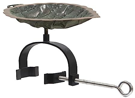 Achla Designs 201-1005B Aspen Leaf Vogeltränke, Antik-Messing beschichtet