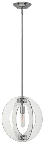 Hängeleuchte Deckenlampe Pendelleuchte Esszimmerleuchte H 33 cm Chrom 1 Flammig