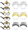 Partybrille Silvester Deko 2025,12 Stück Happy New Year Brille Haarreif,2025 Silvester Party Dekoration Accessoires,Neujahrsdeko Silvesterpartydeko,Happy New Year Stirnband Brillen für Foto Requisiten