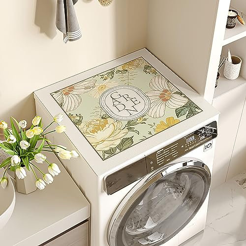 Housse Machine A Laver,Housse Machine à Laver De DiatoméE,Couverture RéFrigéRateur Anti-PoussièRe,SèChe Rapide,Facile à Nettoyer,Protection Solaire,Housse pour ProtéGer Votre SèChe-Linge