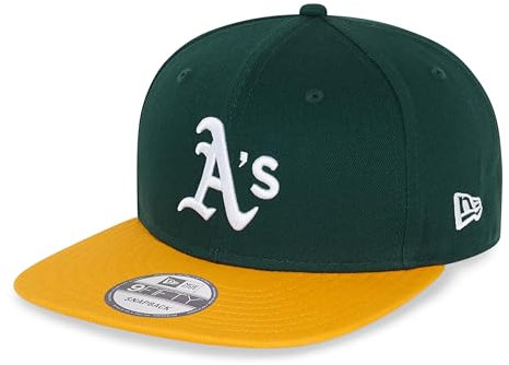 New Era Oakland Athletics MLB Kappe Snapback verstellbar 9Fifty Cap Teamlogo grün gelb - M - L