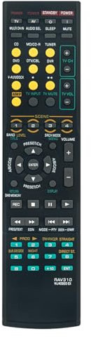 New RAV310 WJ40920 EX Remote Control Replacement - VINABTY RAV310 WJ40920EX Replace Remote Control fit for YAMAHA AV Receiver RAV310 WJ40920EX RAV310 WJ40920 EX Remote Controller
